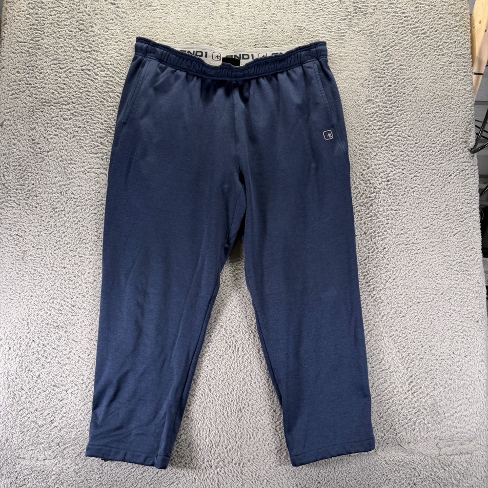 Vintage AND1 Sweatpants Men's 3XL Blue Polyester Straight Performance Basketball